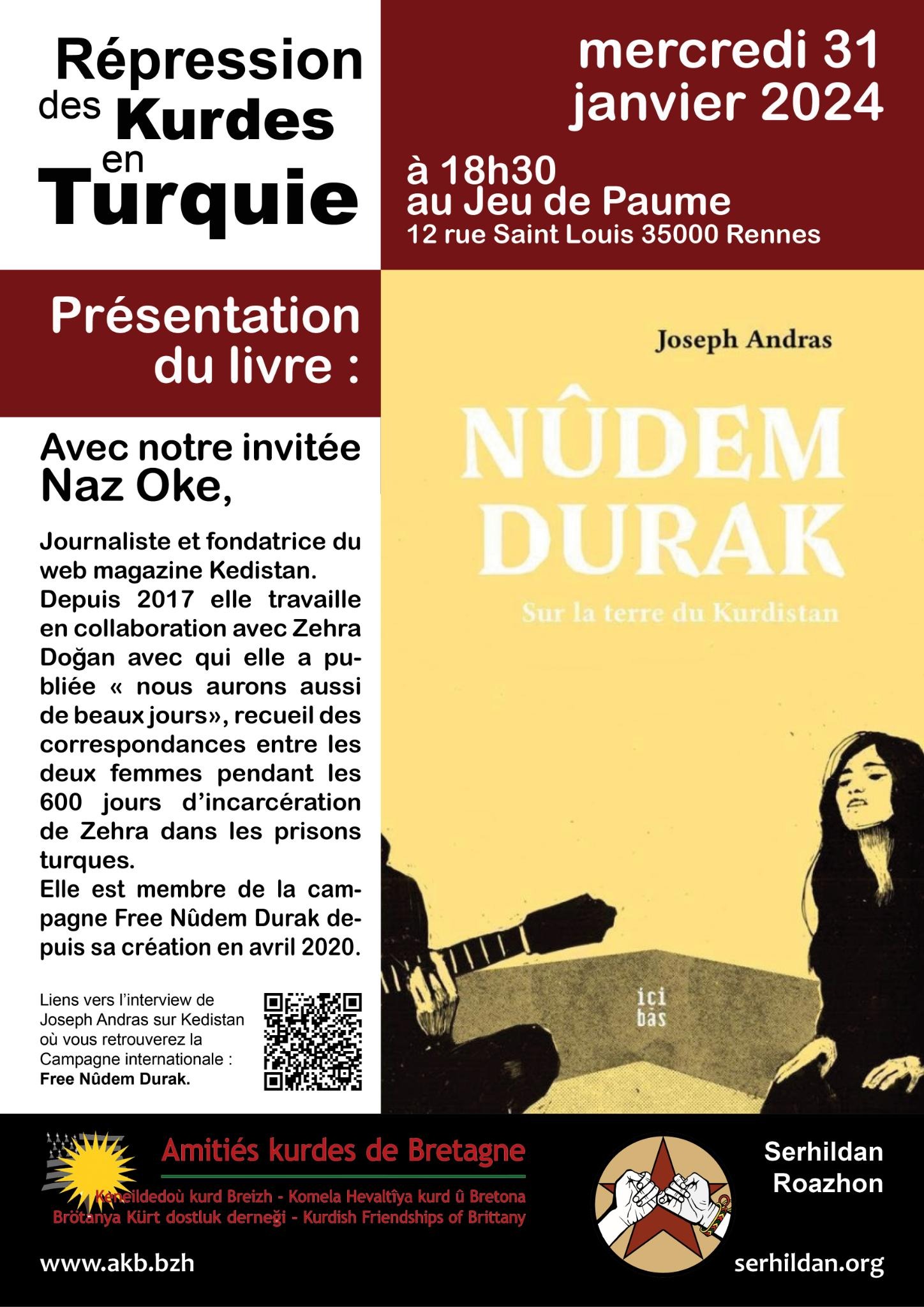 Affiche présentation Nudem Durak Rennes